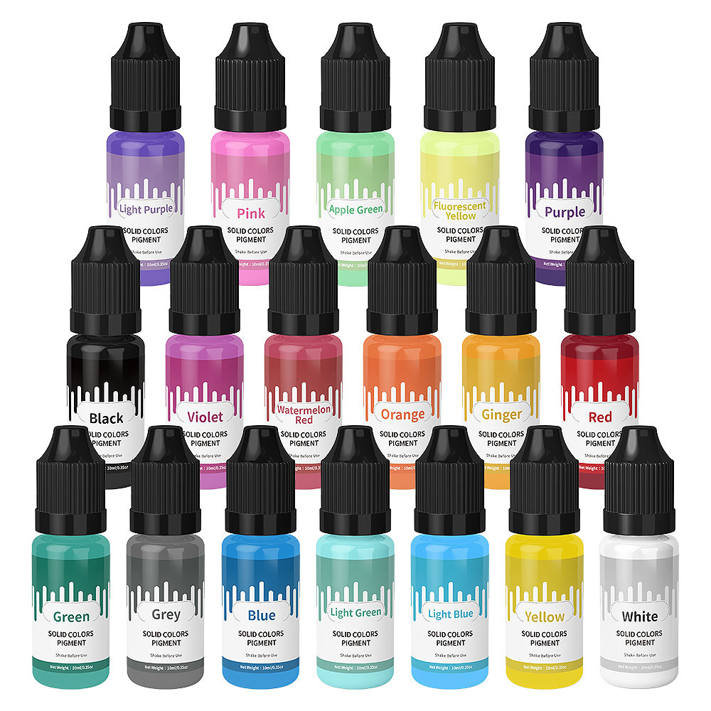 Resin Pigment Set - 18 colori 10ml Macaron Solido Colore