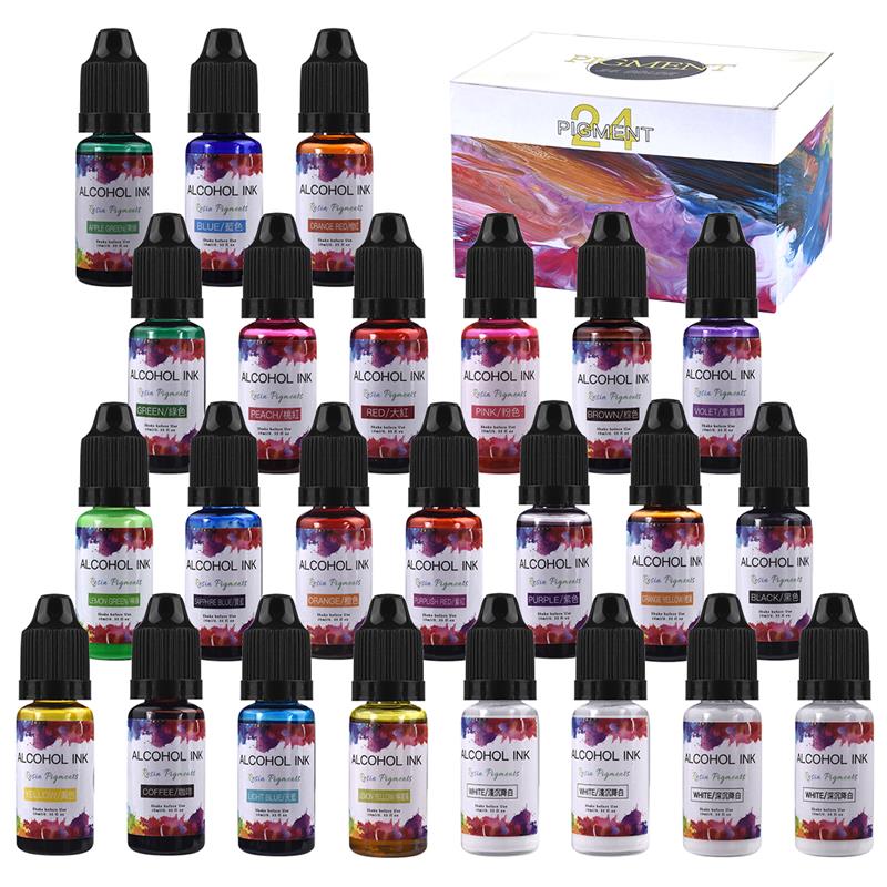Resin Dye Alcohol - 24 colori/Set 10ml resina pigmento inchiostro