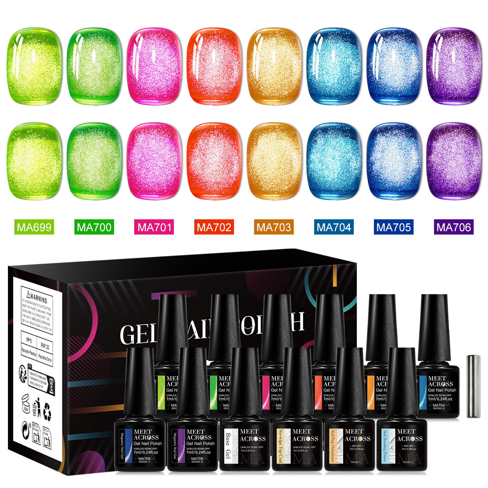 Resin Glitter Pack - 12 PZ/SET Gatto Verde Set di