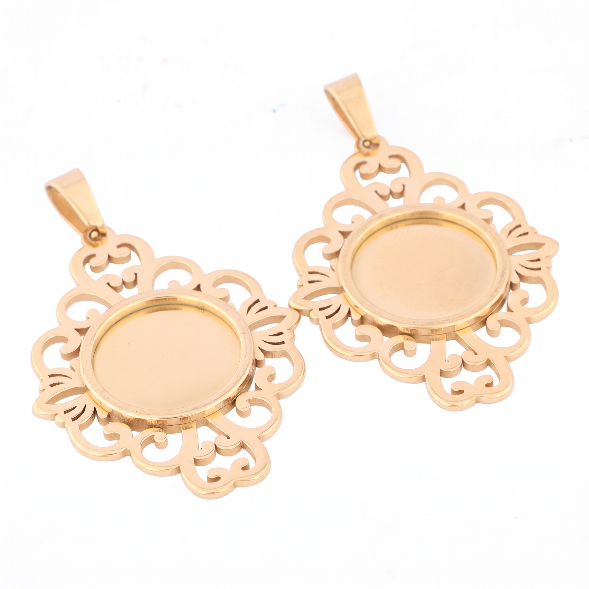 Bezels Set Pendant - 5 Pezzi di Supporti Vuoti per
