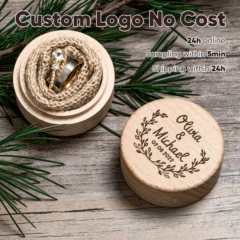Wood Ring Blank - Scatola per Anelli Nuziali Personalizzata Gratuita,