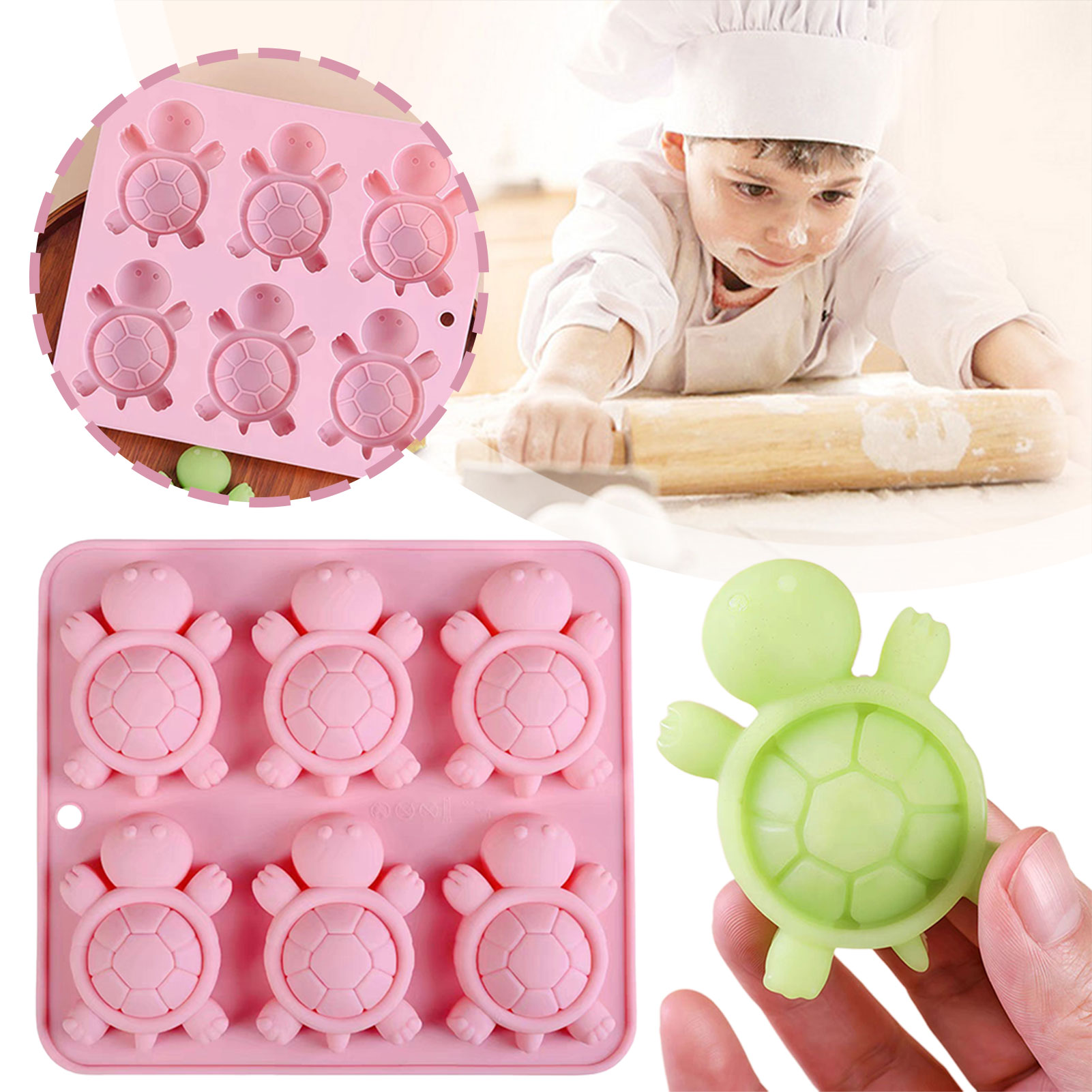 Silicone Mold Tray - Tartarughe vassoio di ghiaccio 3d tartarughe