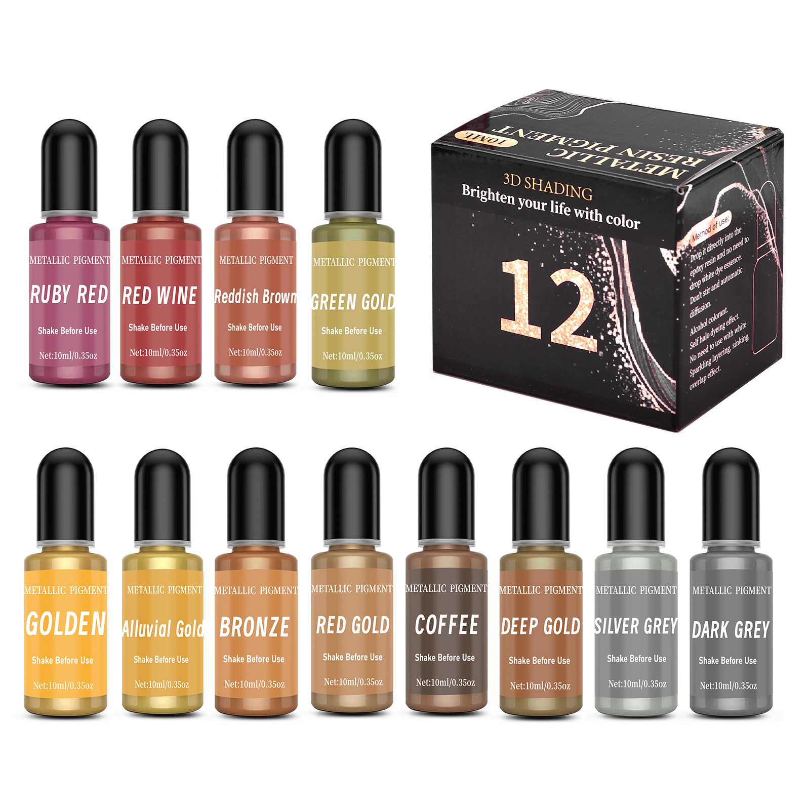Resin Dye Alcohol - 1 set di inchiostro artistico alcol