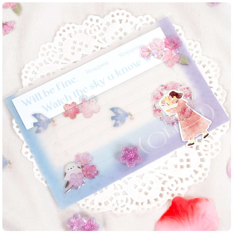 Resin Craft Material - Adesivi 3D in cristallo Sakura stile