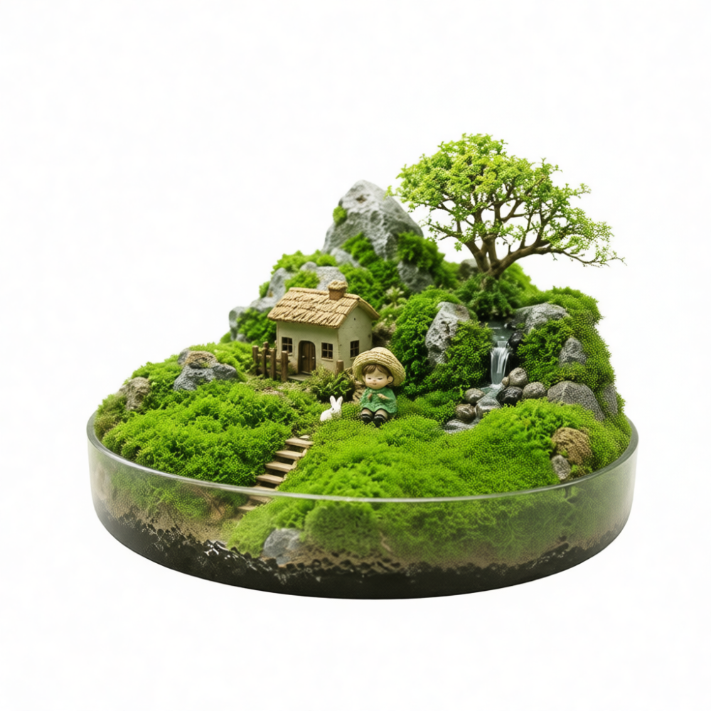 Terrarium Moss Art - Tappeto di muschio sintetico, tappeto di