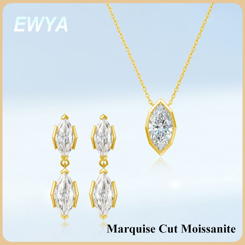 Bezels Set Pendant - Collana con Pendente EWYA 3CT in