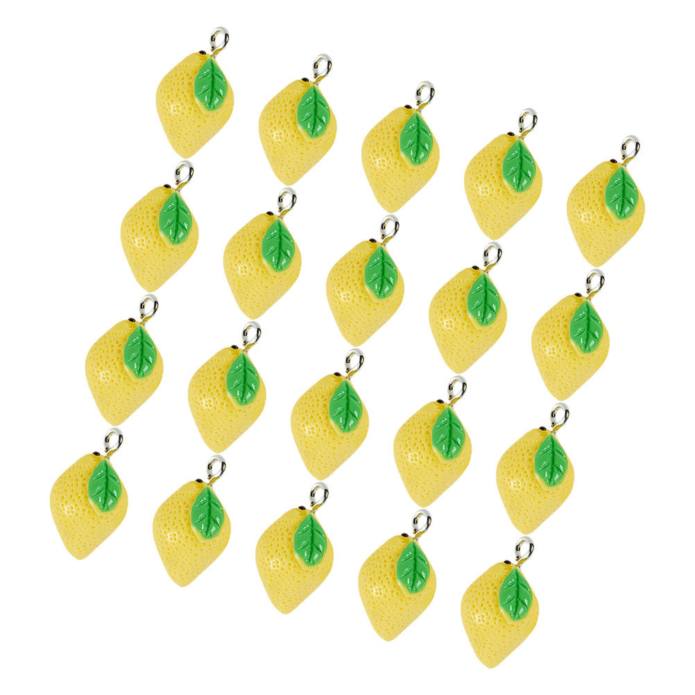 Resin Crafts Diy - 20 Pezzi Ciondoli Limone in Resina,