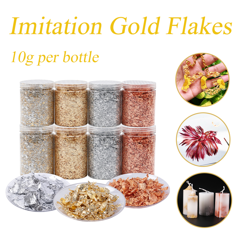 Gold Foil Flakes - Lucido 10g lamina d'oro gioielli resina