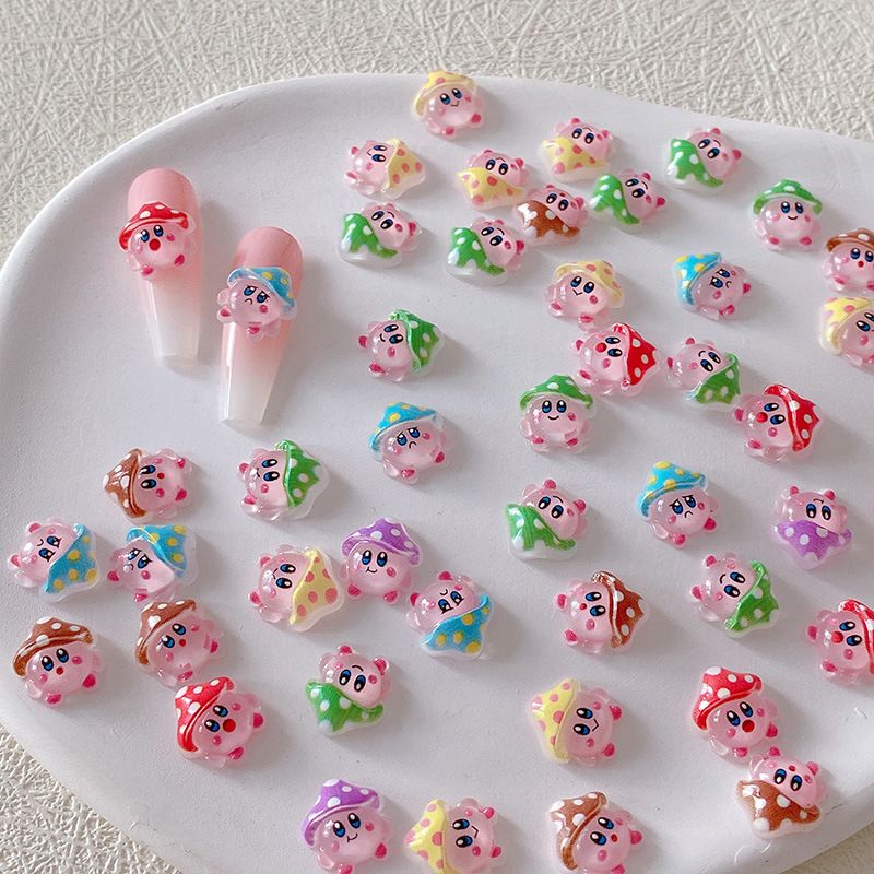 Crafting Resin - 2/10/20 Pezzi Decorazioni per Unghie Kirby,