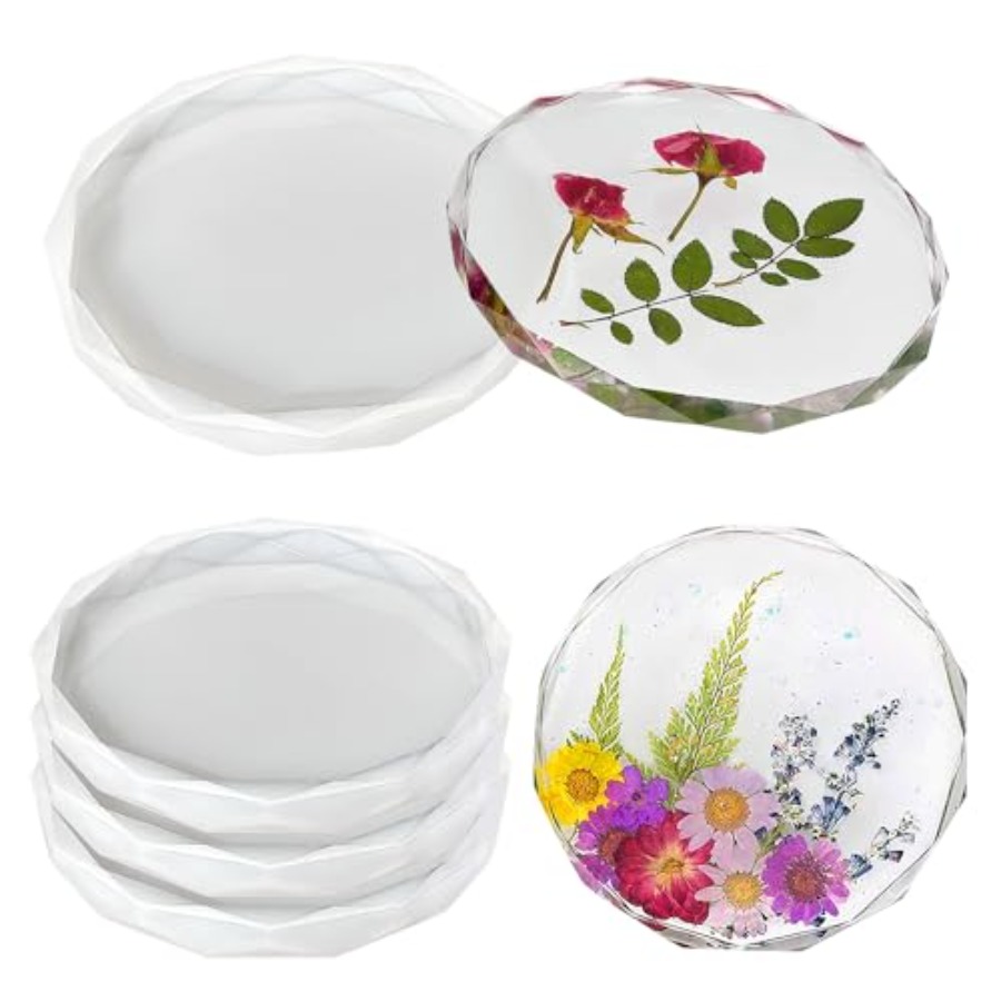 Geode Mold Silicone - Set di 4 Stampi per Sottobicchieri