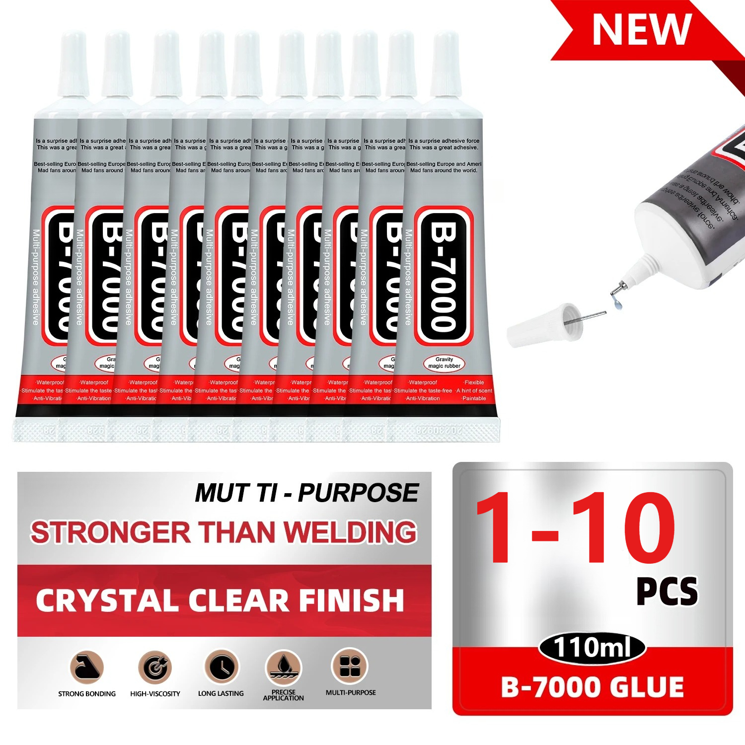 Crafting Resin - Colla Super B-7000 Loolifl 1-10 Pezzi,