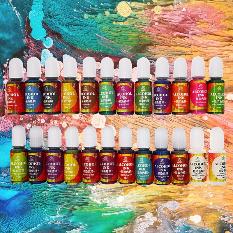 Resin Dye Alcohol - 24 colori 10ml inchiostro artistico resina