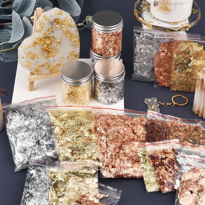 Gold Foil Flakes - 1/2/3/5/10g imitazione oro nastro lamina di