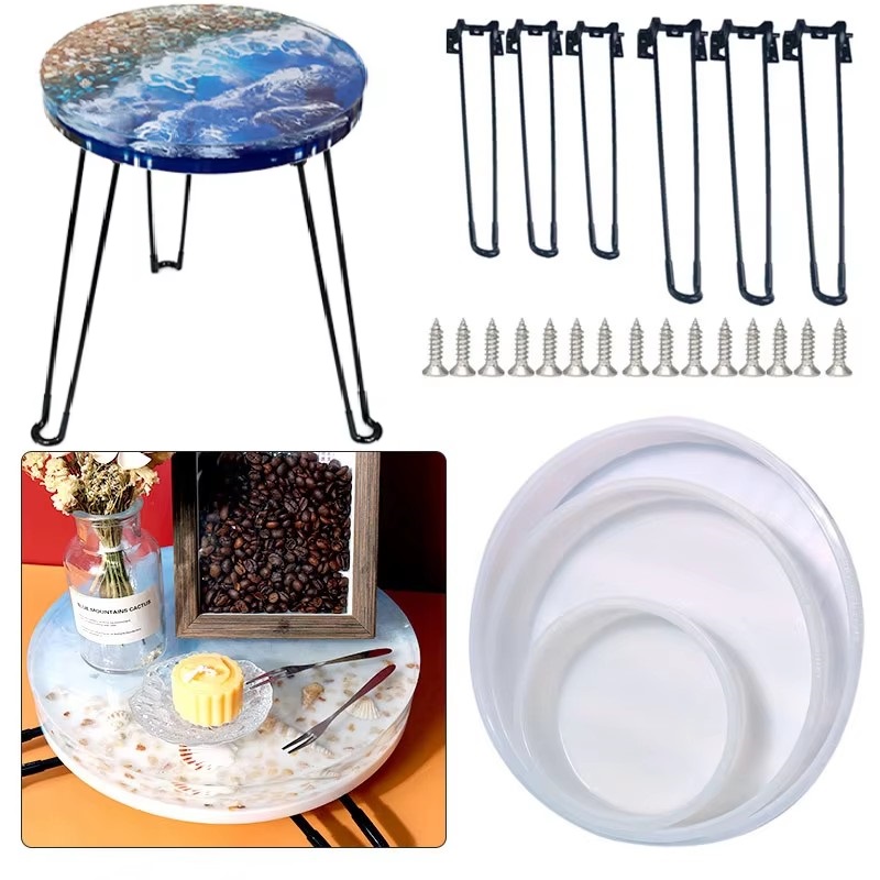 Coaster Mold Round - Vassoio rotondo grande Stampo in resina