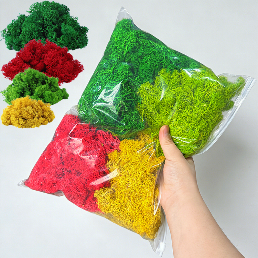 Terrarium Moss Art - Muschio finto colorato misto 90g, adatto