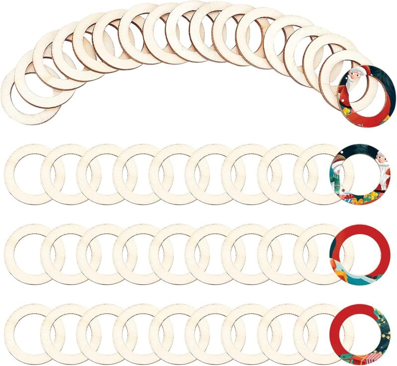 Wood Ring Blank - 100 Pcs 30mm anelli in legno