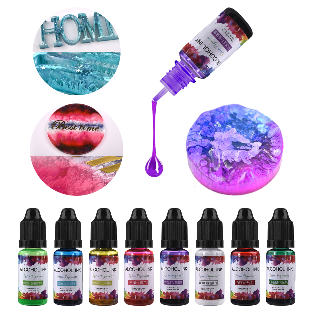 Resin Dye Alcohol - 10ml/15ml inchiostro artistico alcool resina pigmento