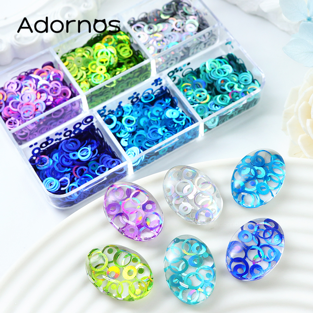 Resin Pigment Set - Glitter a bolle olografiche per riempimento