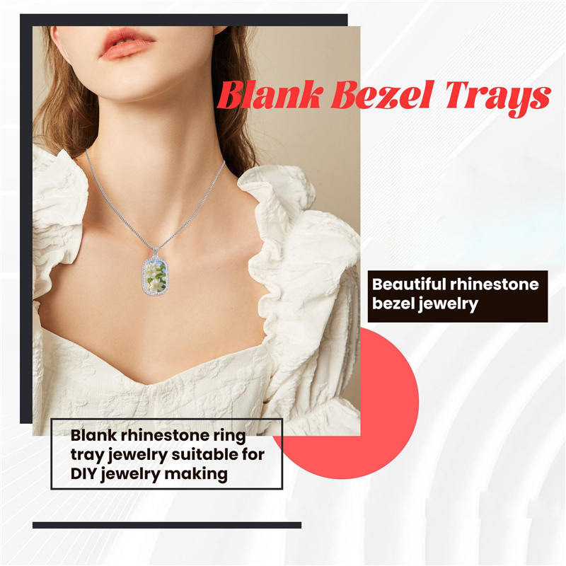 Bezels Set Pendant - WORTHOWN-48 pezzi Set di ciondoli per
