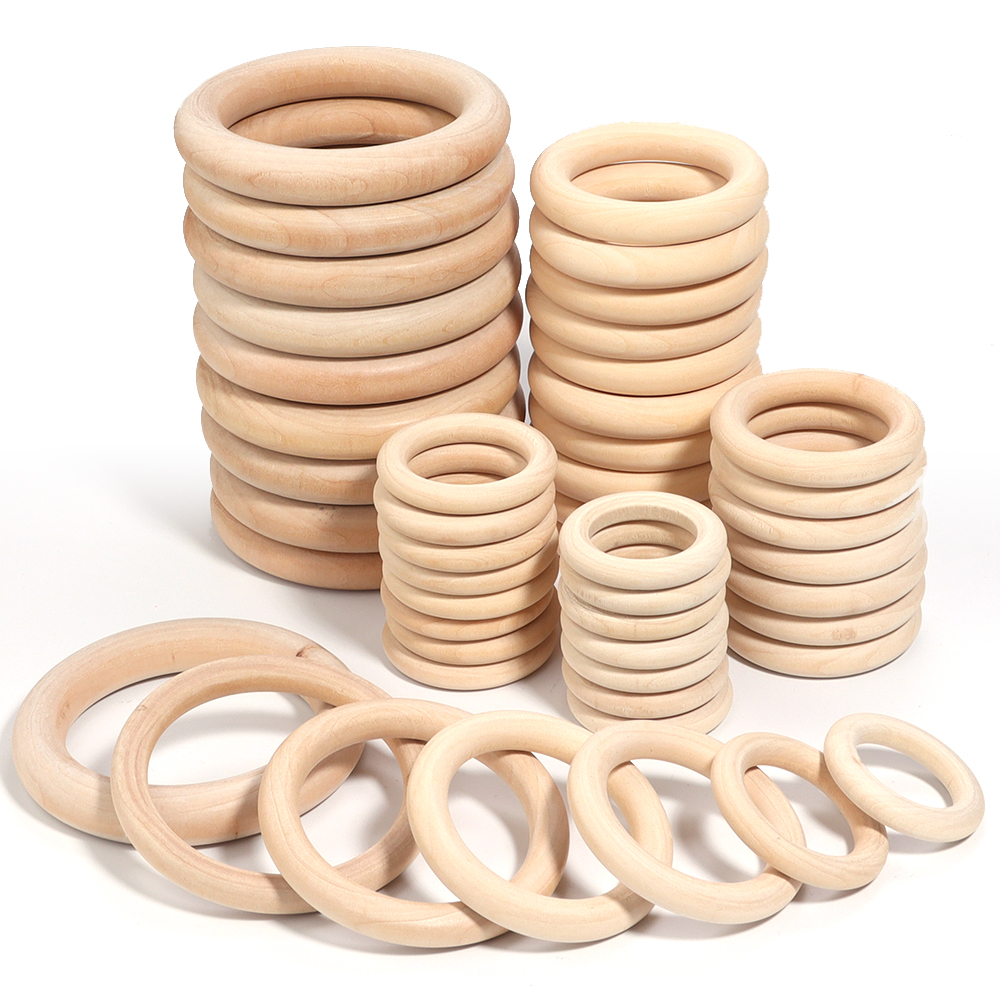 Wood Ring Blank - 2-10 pezzi/lotto Anelli rotondi in legno