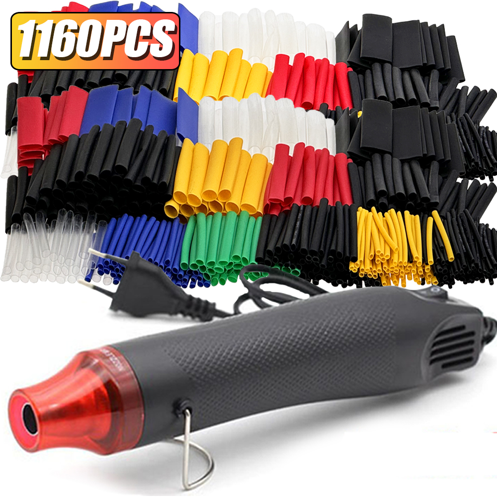 Heat Gun Small - 1160/580/164PCS Kit tubi termorestringenti 2:1 Filo