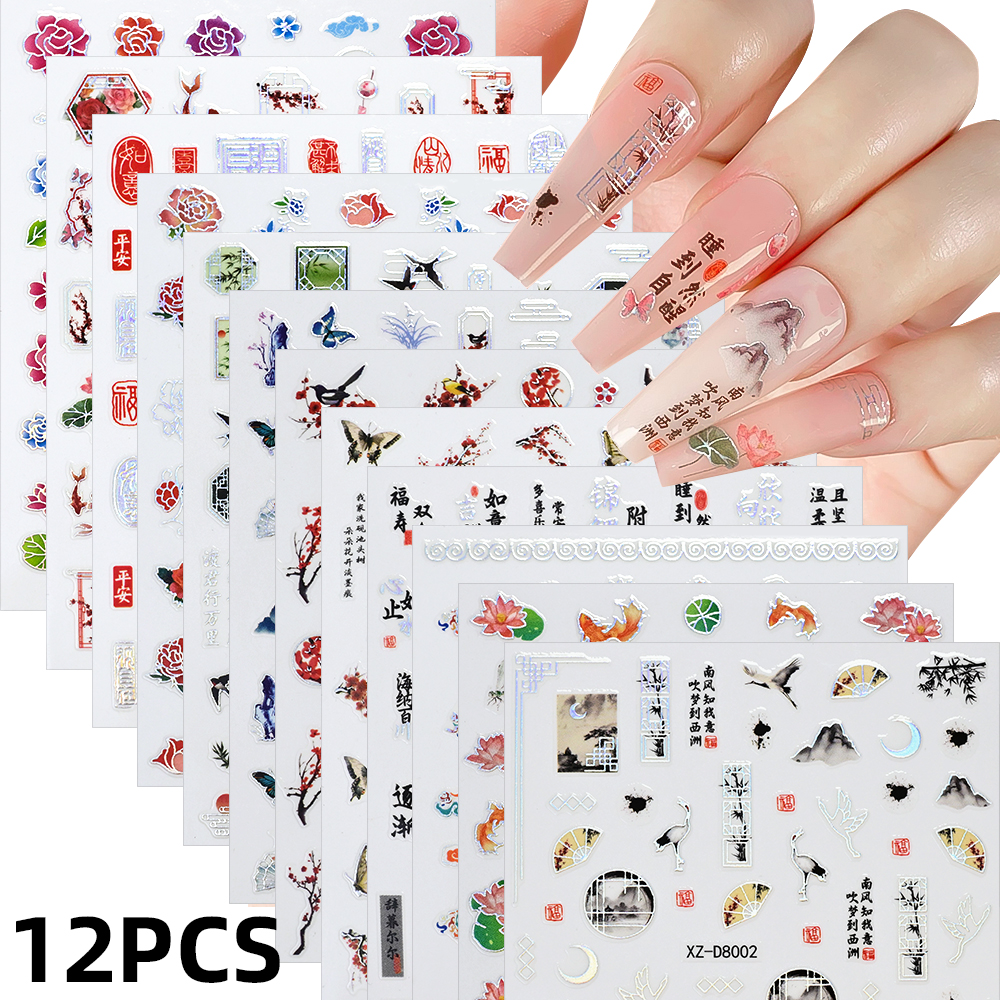 12 Pz/lotto Stile Cinese Lotus - Gold Foil Flakes recensione e prezzo