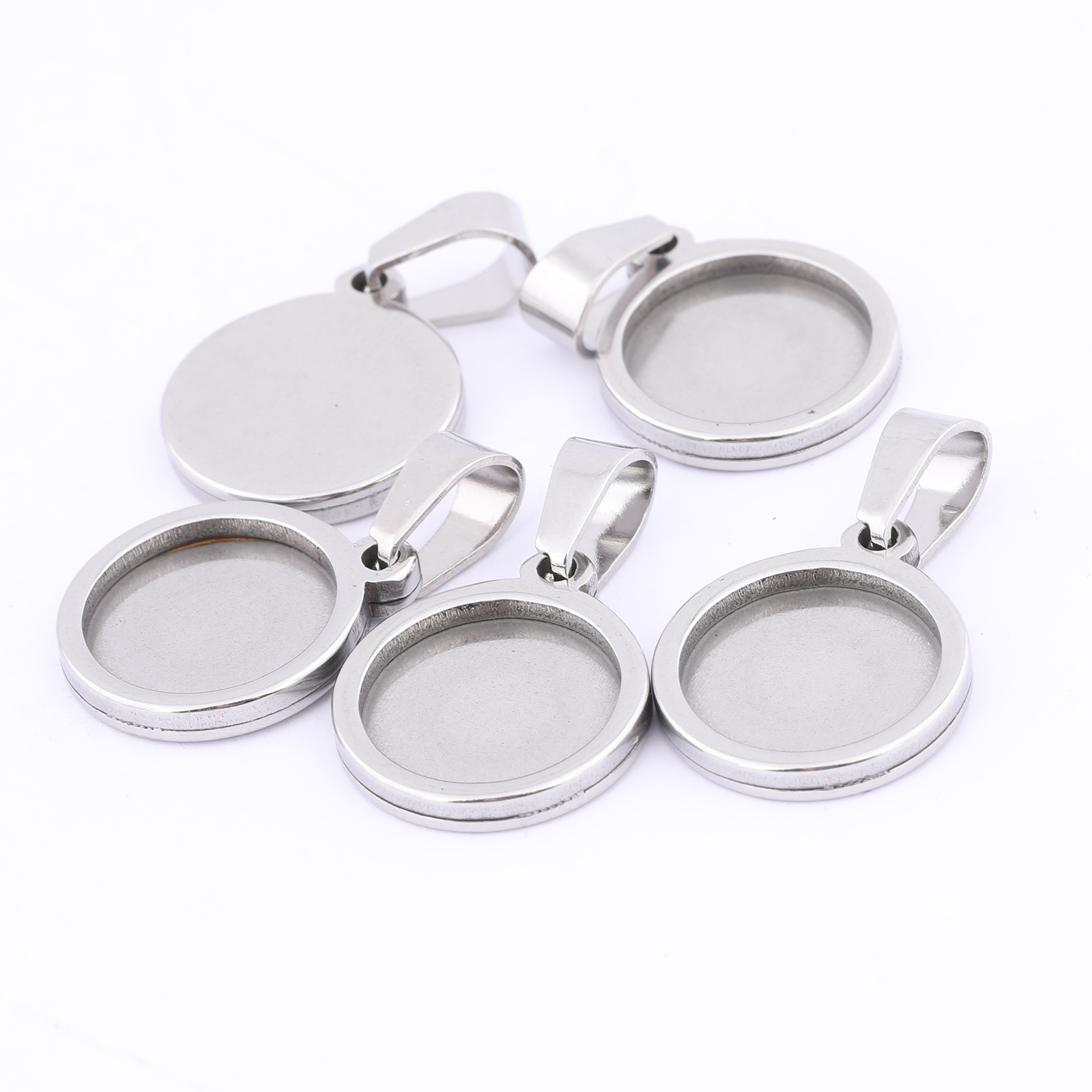 10 pz placcato oro nero 12mm r - Bezels Set Pendant recensione e prezzo