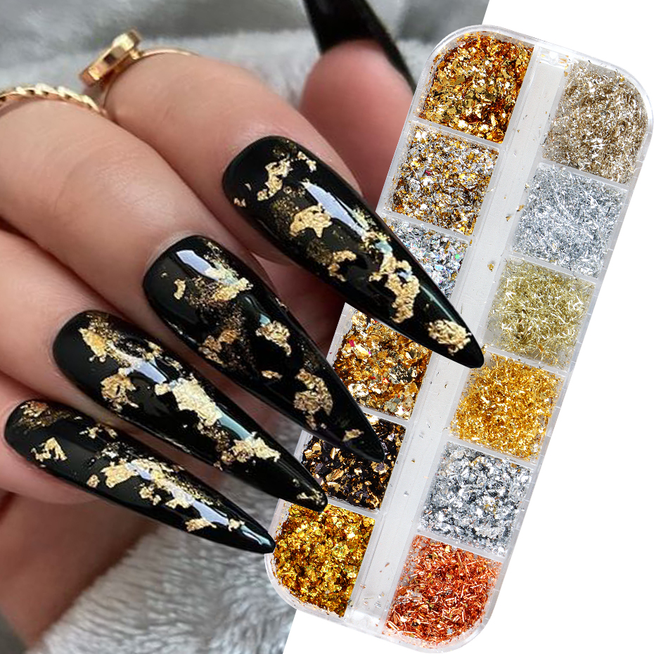 12 colori lamina d'oro splendi - Gold Foil Flakes recensione e prezzo