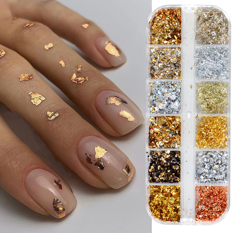 12 colori lamina d'oro splendi - Gold Foil Flakes recensione e prezzo