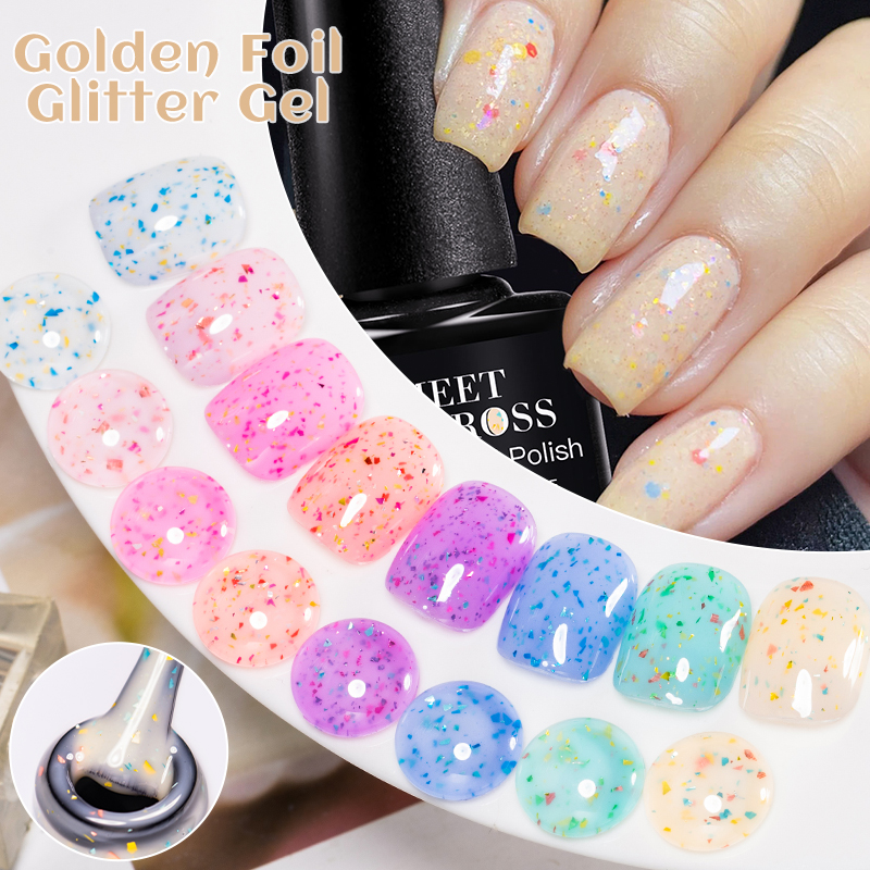 7ML MEET ACROSS Gel glitter la - Gold Foil Flakes recensione e prezzo