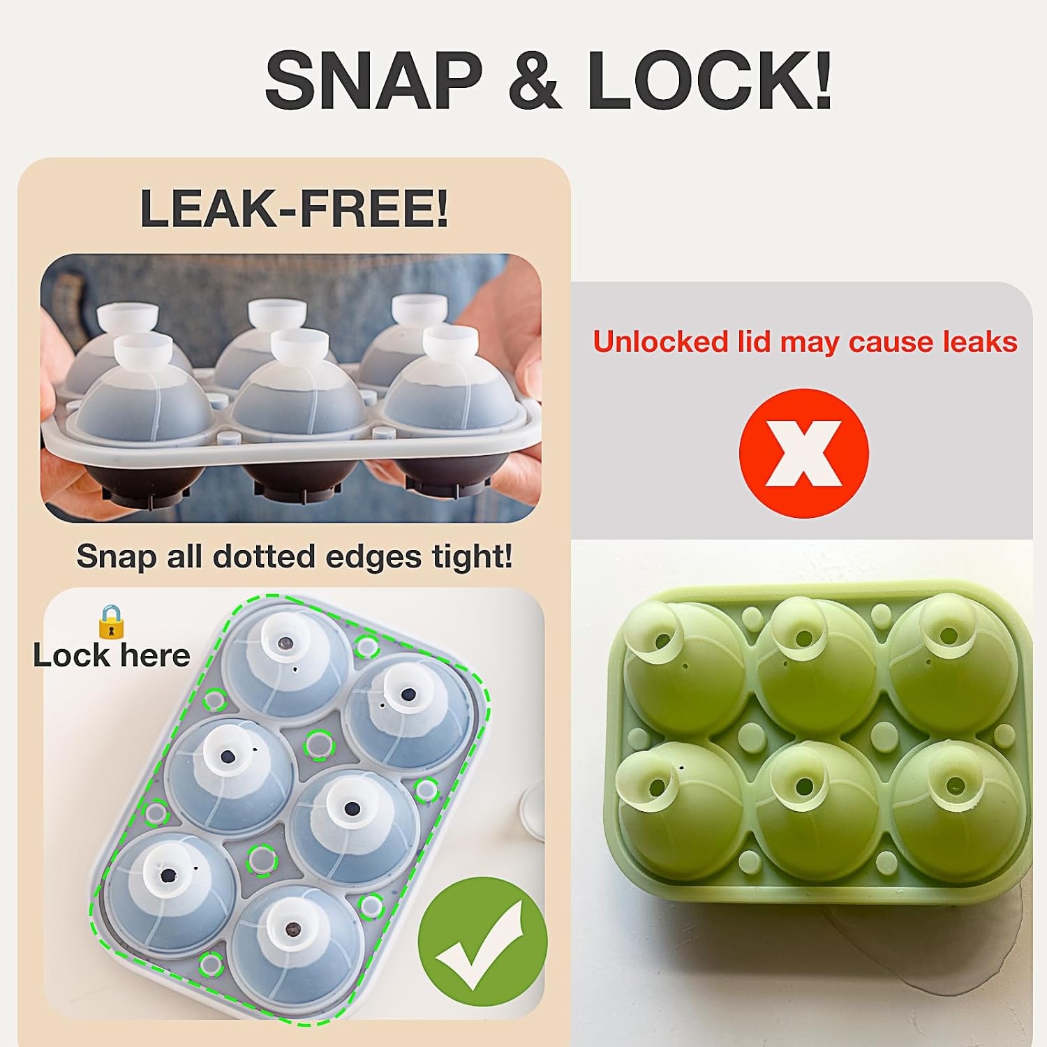 Stampi per ghiaccio quadrati g - Silicone Mold Tray recensione e prezzo