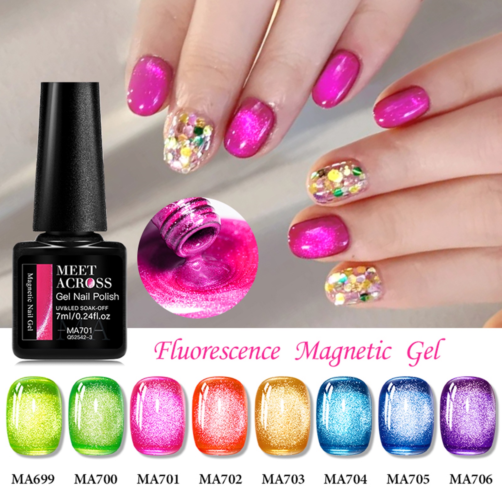 12 PZ/SET Gatto Verde Set di G - Resin Glitter Pack recensione e prezzo