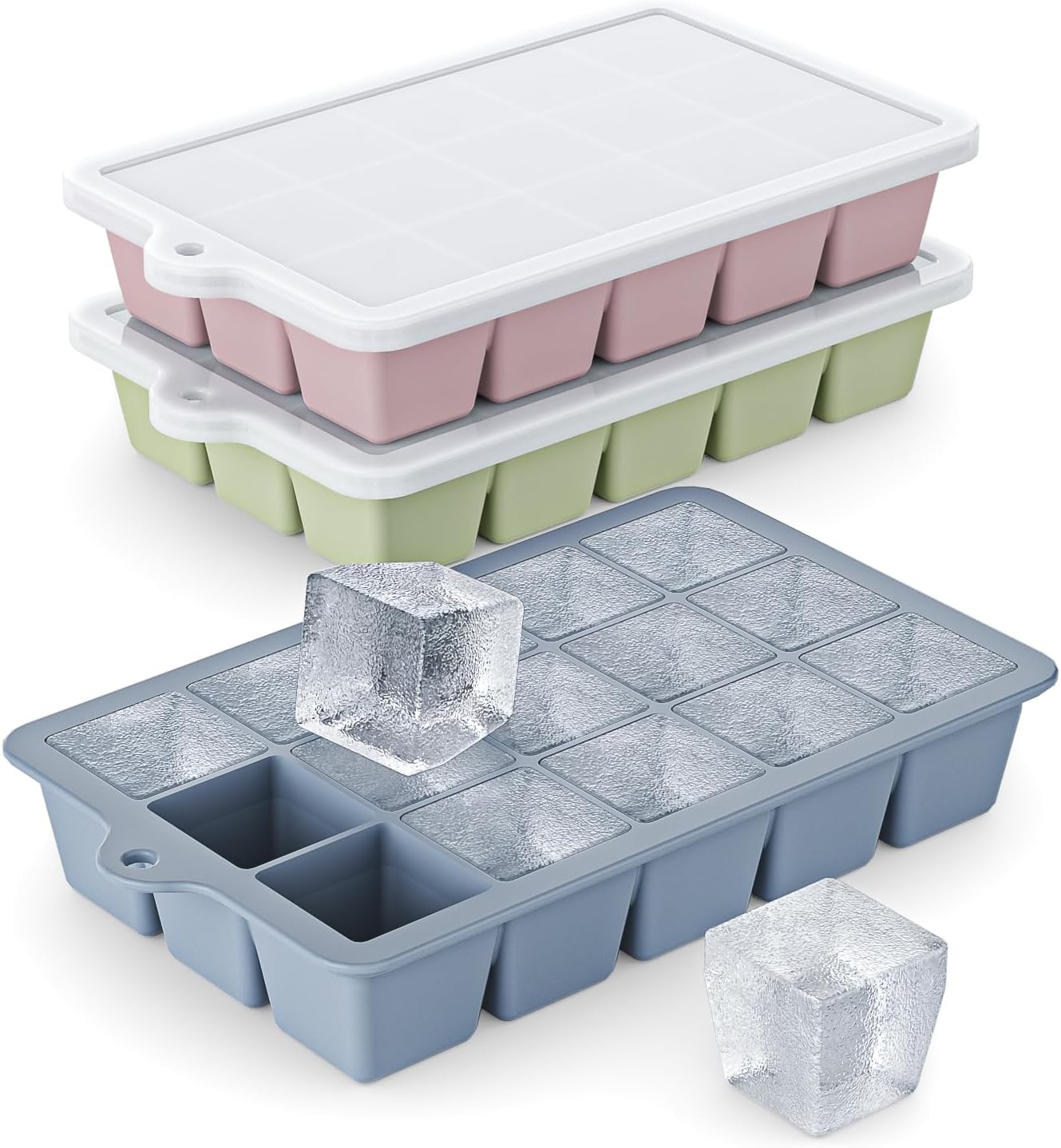 Set di 3 Stampi per Cubetti di - Silicone Mold Tray recensione e prezzo
