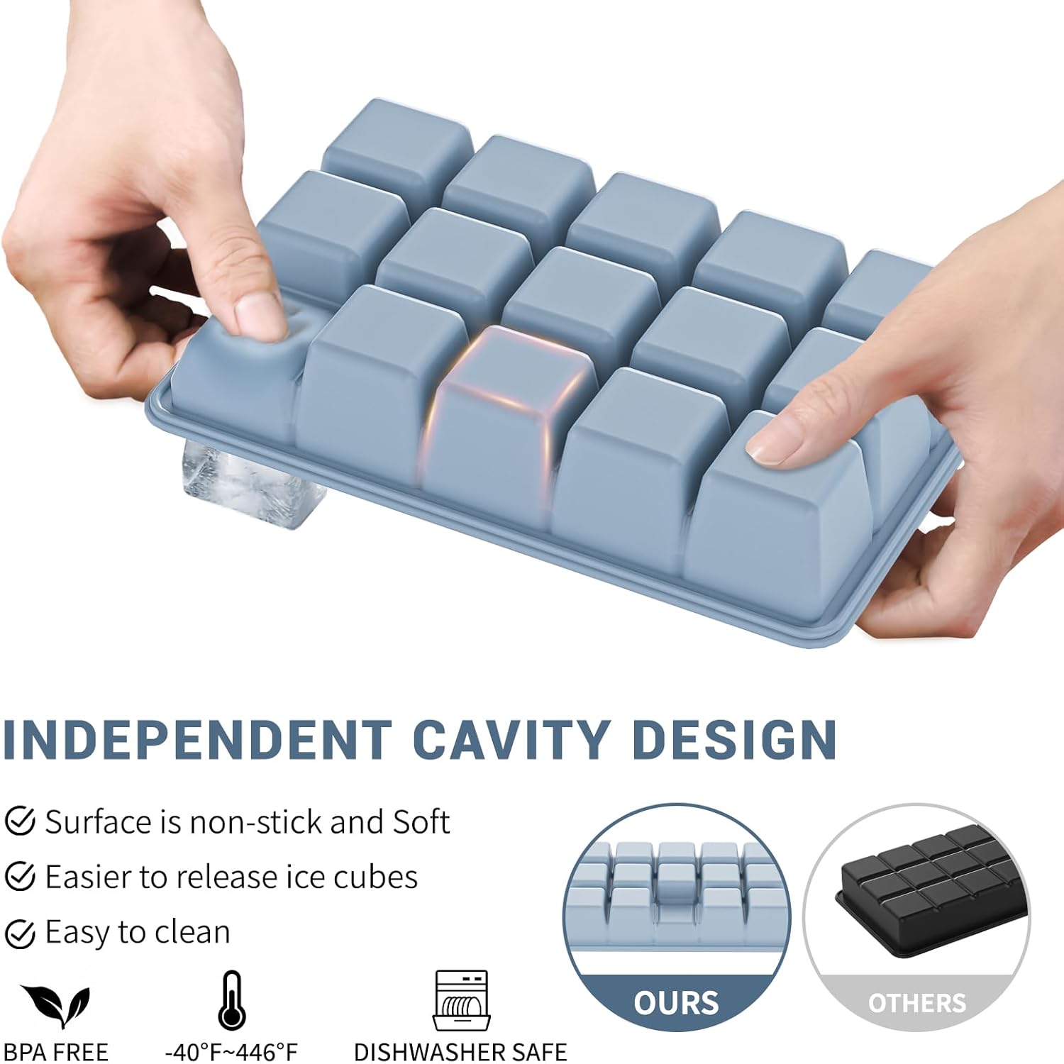 Set di 3 Stampi per Cubetti di - Silicone Mold Tray recensione e prezzo