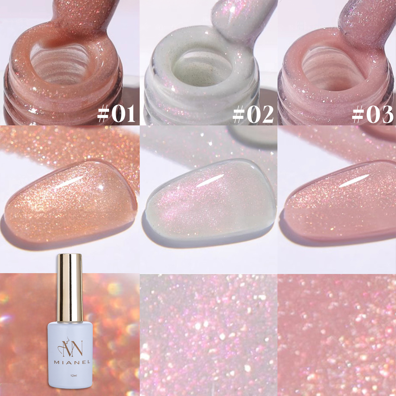 MIANEL 12ML 1PCS Smalto Gel Gl - Resin Glitter Pack recensione e prezzo