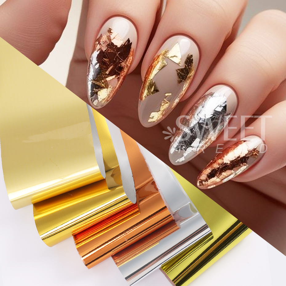 10 fogli metallici per trasfer - Gold Foil Flakes recensione e prezzo