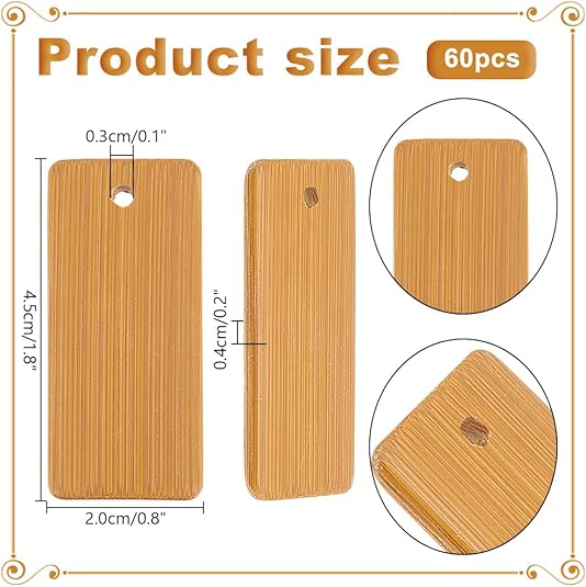 50 pezzi etichette in legno po - Wood Ring Blank recensione e prezzo