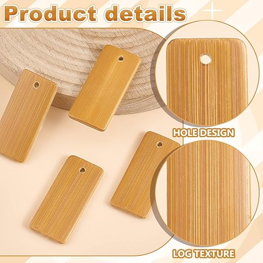 50 pezzi etichette in legno po - Wood Ring Blank recensione e prezzo