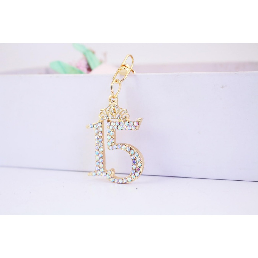 Portachiavi Auto con Numero 15 - Resin Glitter Pack recensione e prezzo
