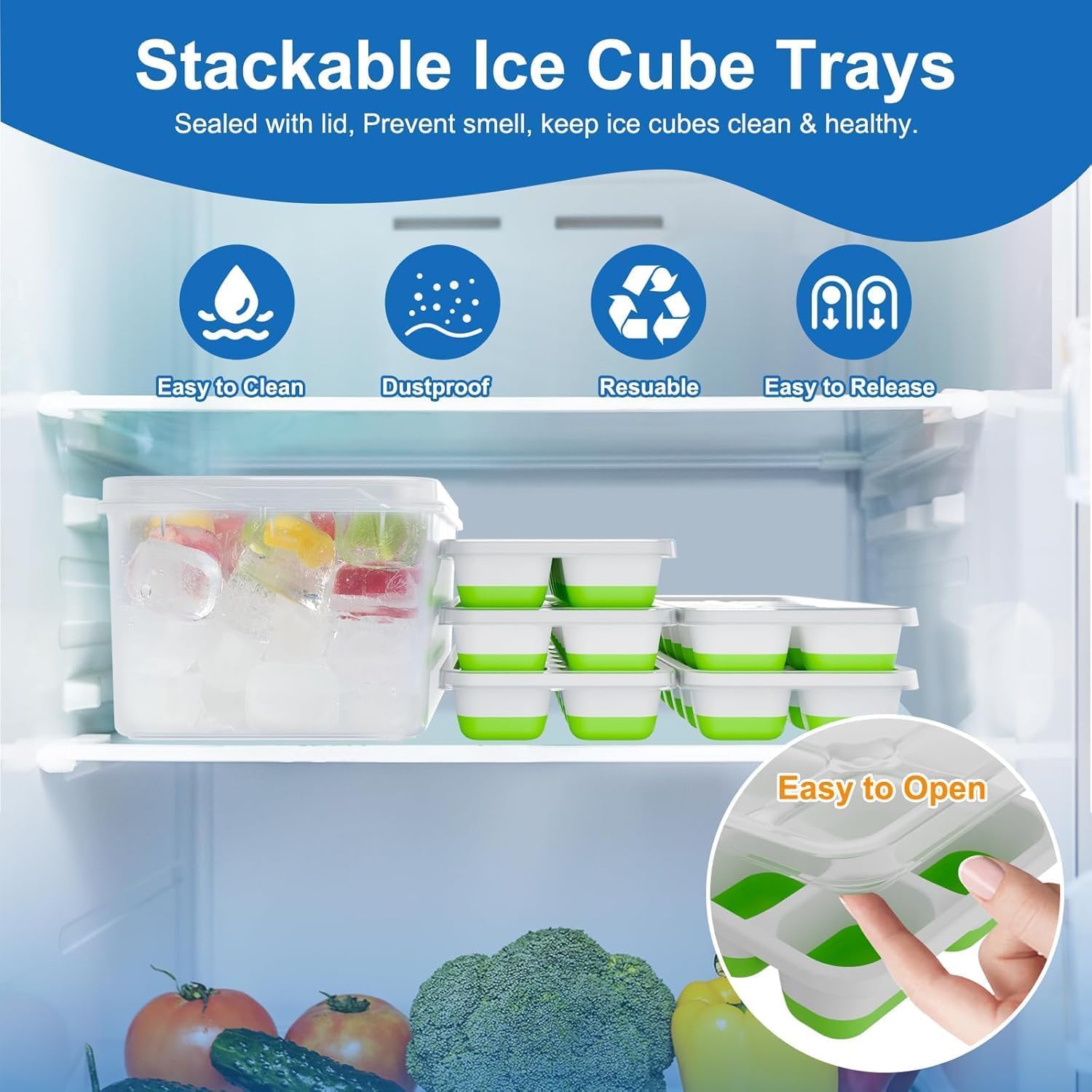 Set di 4 Vassoi per Cubetti di - Silicone Mold Tray recensione e prezzo