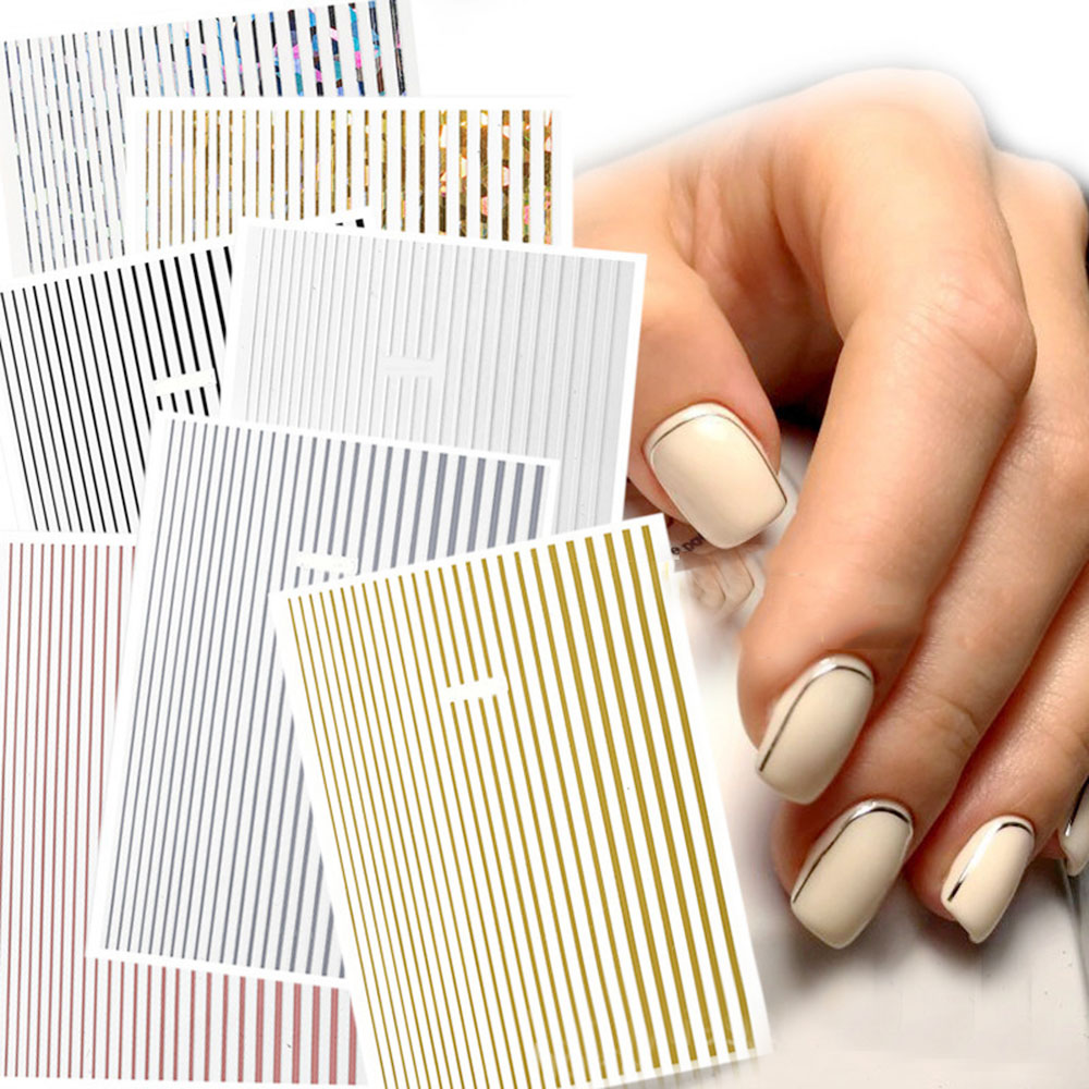 1 foglio 3D oro argento linee  - Gold Foil Flakes recensione e prezzo