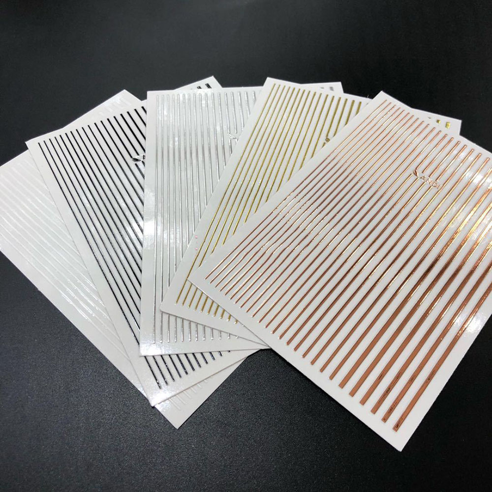 1 foglio 3D oro argento linee  - Gold Foil Flakes recensione e prezzo