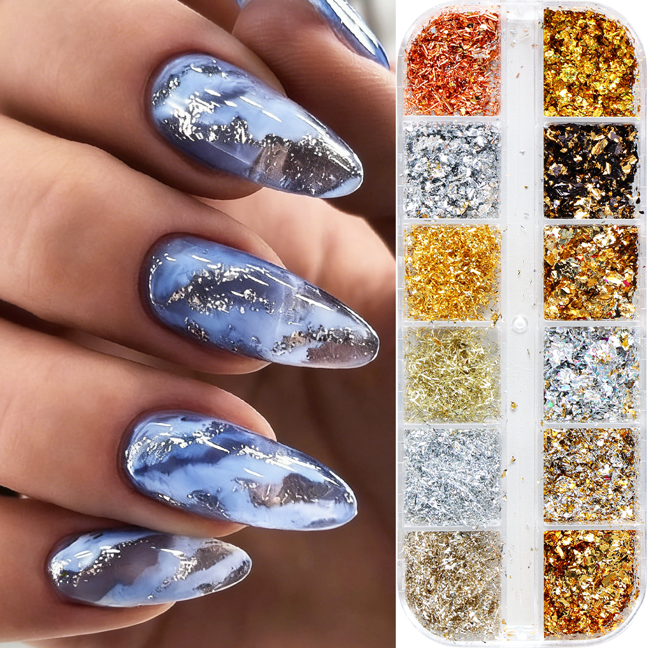 12 Griglie di Glitter Dorati e - Gold Foil Flakes recensione e prezzo