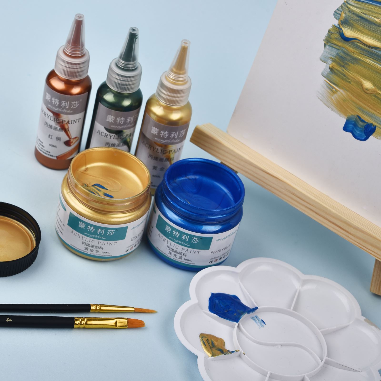 7 colori 60 ml/bottiglia Metal - Resin Pigment Set recensione e prezzo