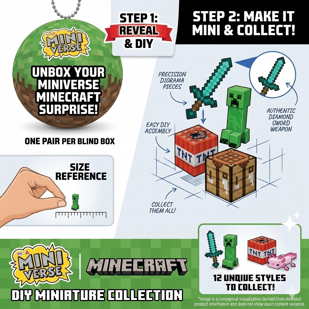 MGA Miniverse Minecraft Make I - Resin Crafting Minecraft recensione e prezzo