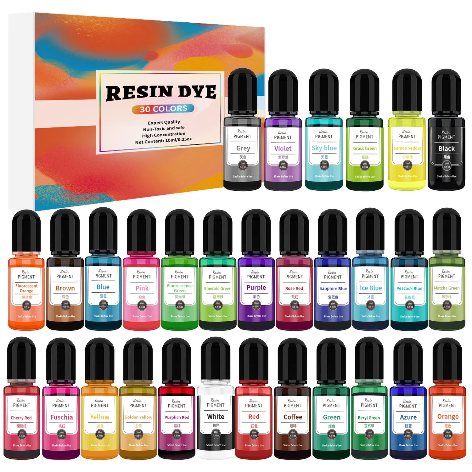 24/30 Colori Set 10ml Resina E - Resin Dye Alcohol recensione e prezzo