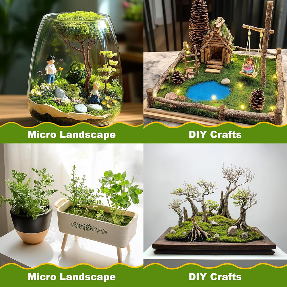 Muschio finto colorato misto 9 - Terrarium Moss Art recensione e prezzo