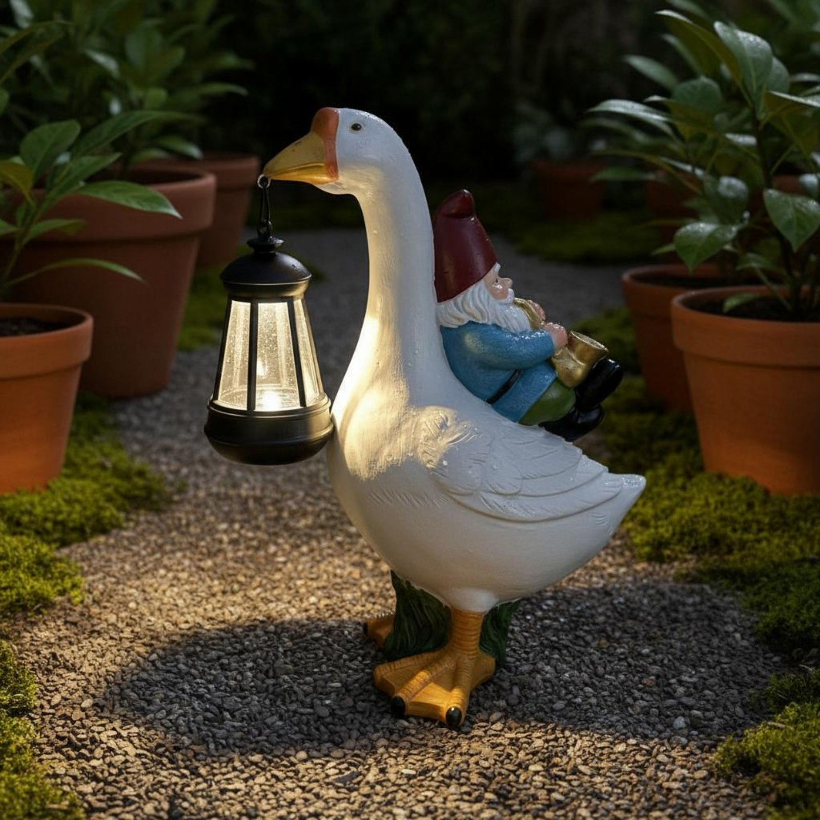 Statua Gnomo a Cavallo di Oca, - Crafting Resin recensione e prezzo