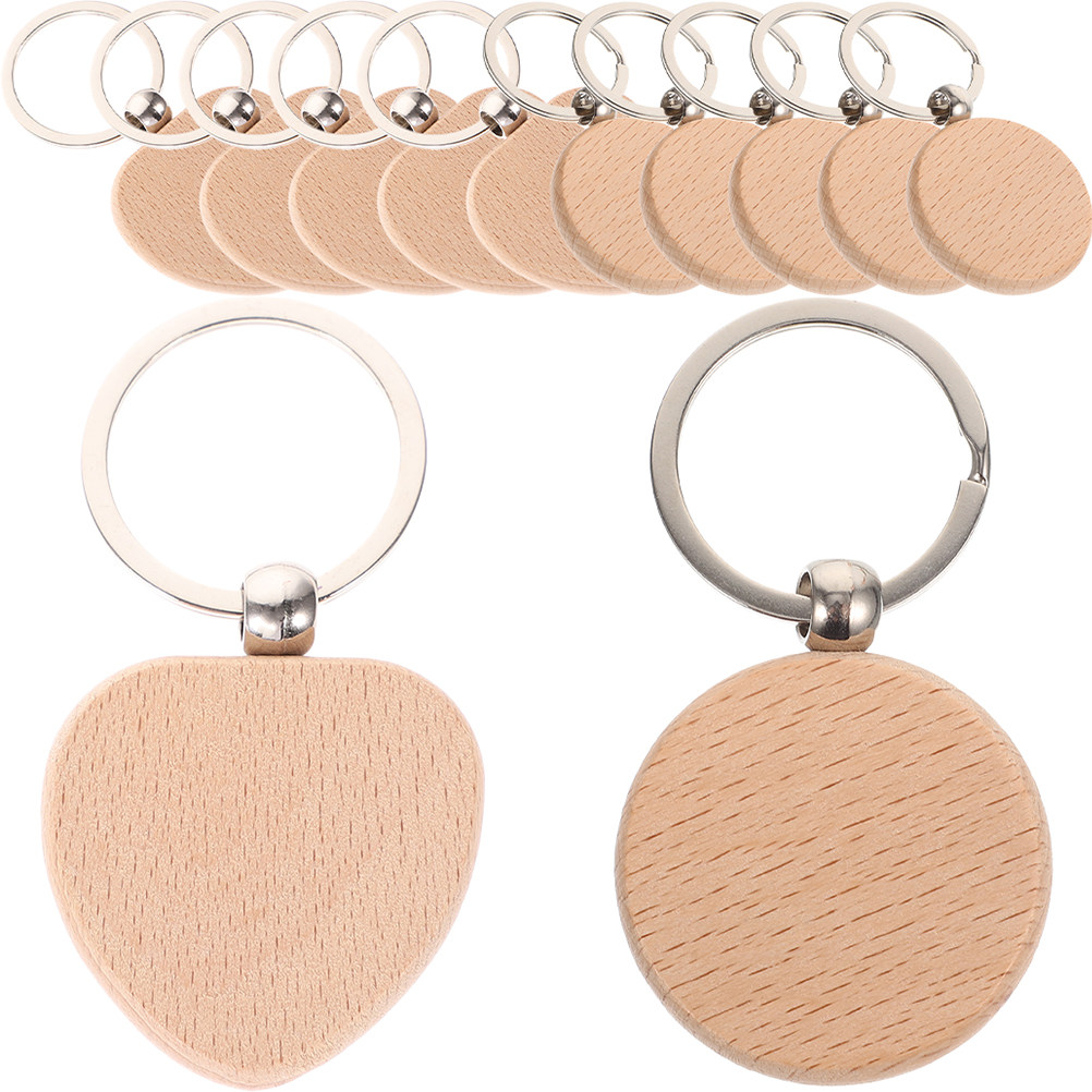 Set di 12 Portachiavi in Legno - Wood Ring Blank recensione e prezzo