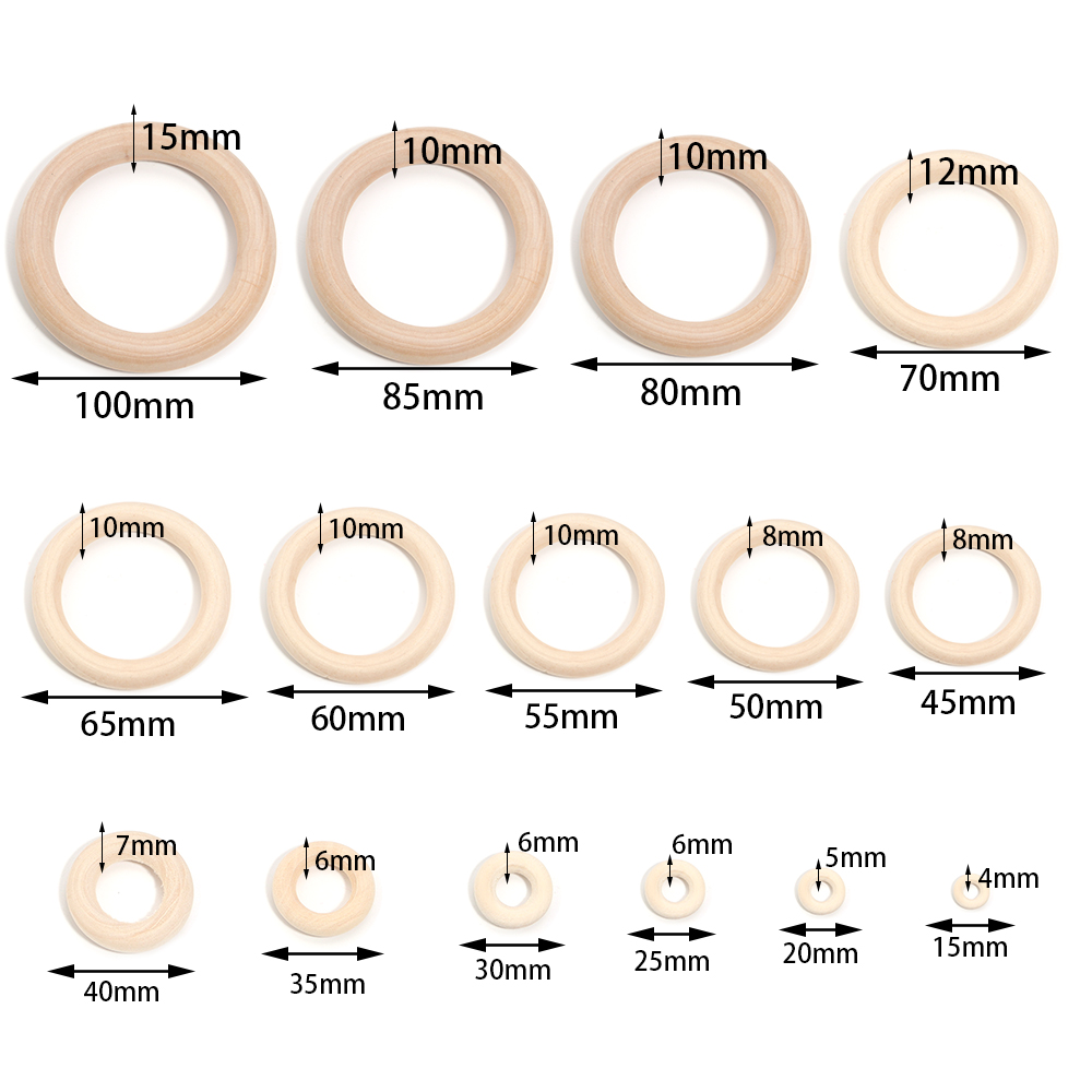 2-10 pezzi/lotto Anelli rotond - Wood Ring Blank recensione e prezzo